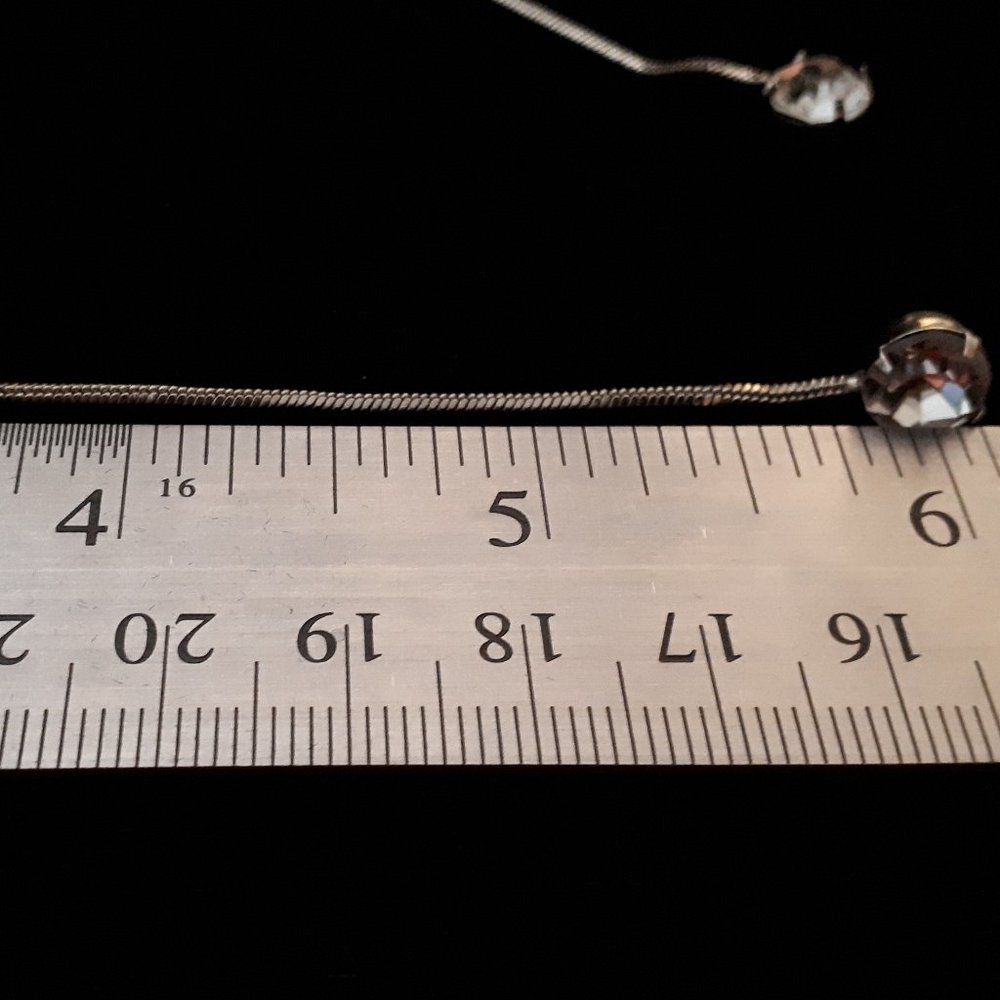 Vintage Rhinestone Shoulder Duster Earrings - Picture 4 of 5